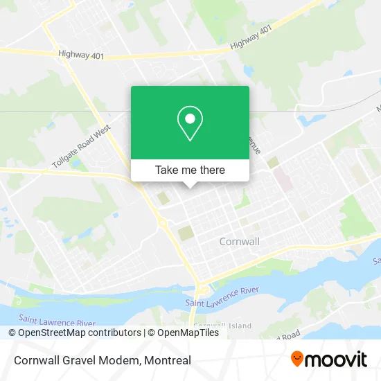 Cornwall Gravel Modem map