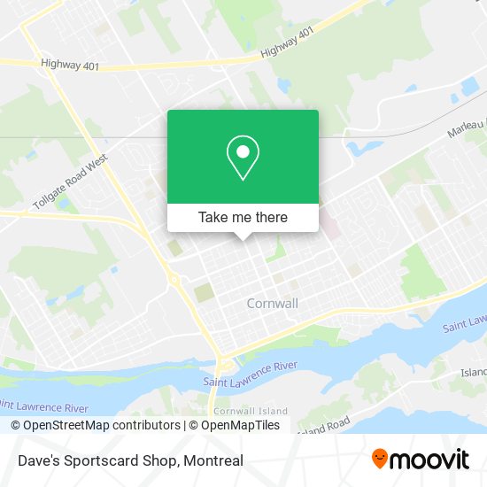 Dave's Sportscard Shop map