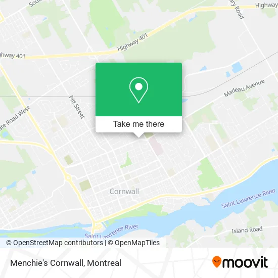 Menchie's Cornwall map