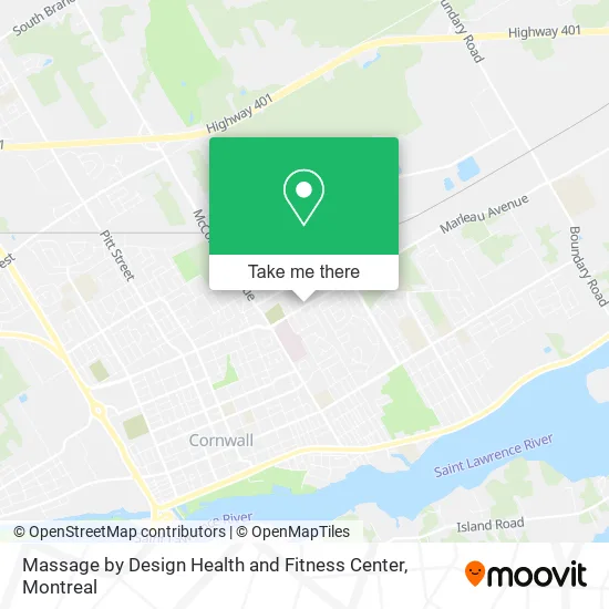 Massage by Design Health and Fitness Center map