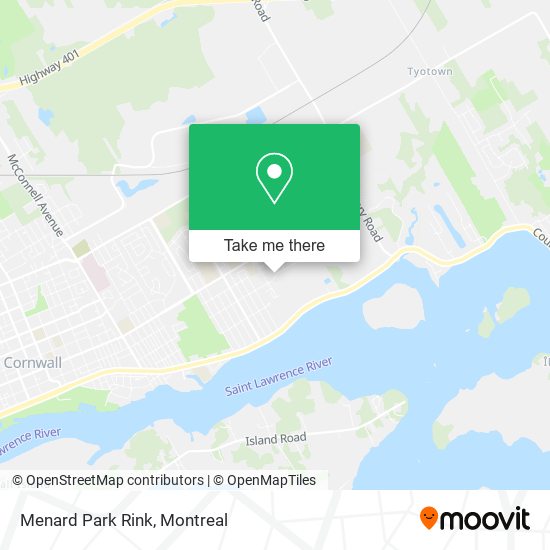 Menard Park Rink map