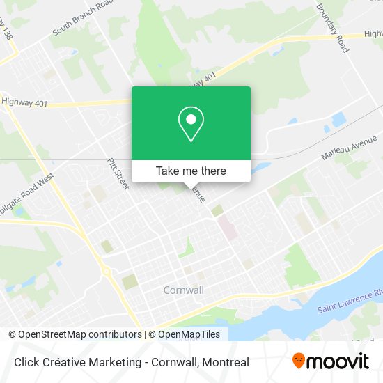 Click Créative Marketing - Cornwall map