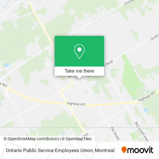 Ontario Public Service Employees Union map