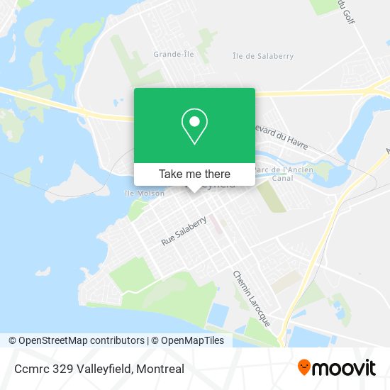 Ccmrc 329 Valleyfield map