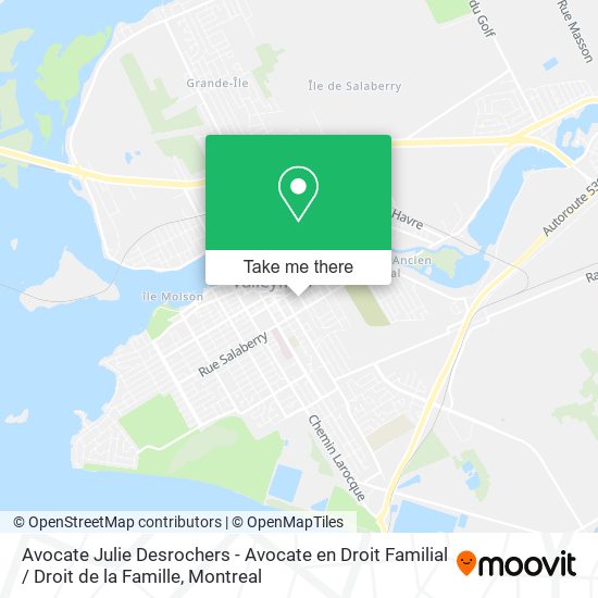 Avocate Julie Desrochers - Avocate en Droit Familial / Droit de la Famille map