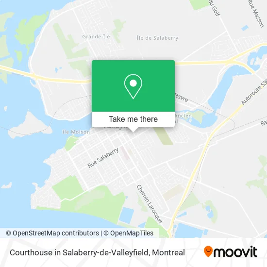 Courthouse in Salaberry-de-Valleyfield map