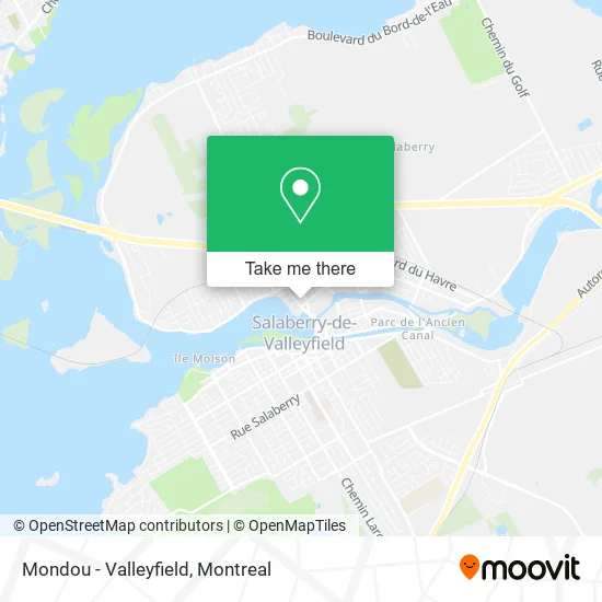Mondou - Valleyfield map