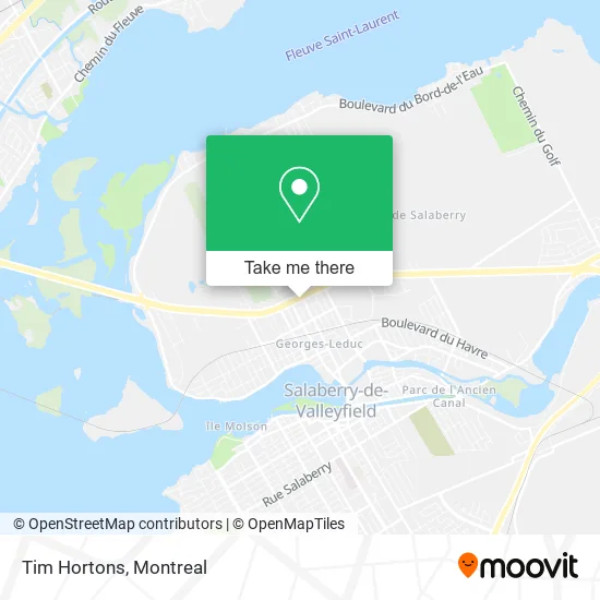 Tim Hortons map
