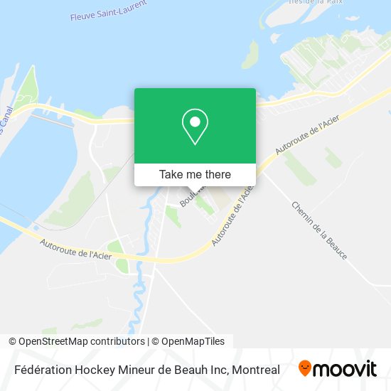 Fédération Hockey Mineur de Beauh Inc map