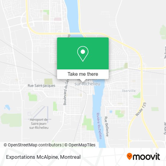 Exportations McAlpine map