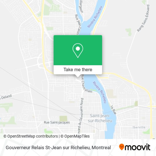 Gouverneur Relais St-Jean sur Richelieu map