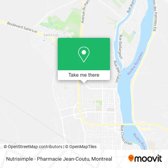 Nutrisimple - Pharmacie Jean-Coutu map