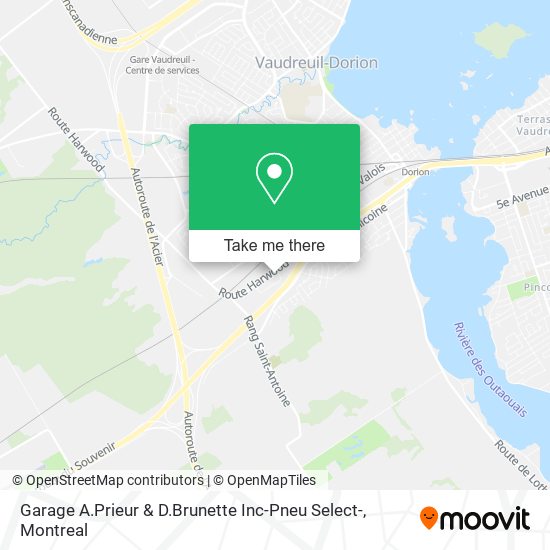 Garage A.Prieur & D.Brunette Inc-Pneu Select- map