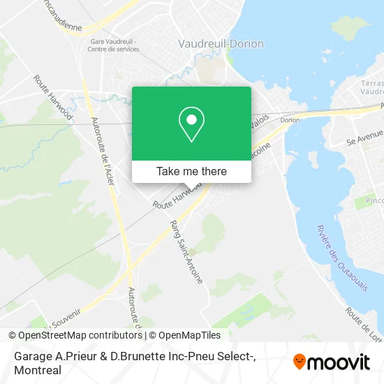 Garage A.Prieur & D.Brunette Inc-Pneu Select- map