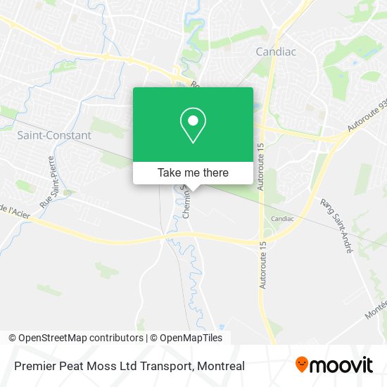 Premier Peat Moss Ltd Transport map