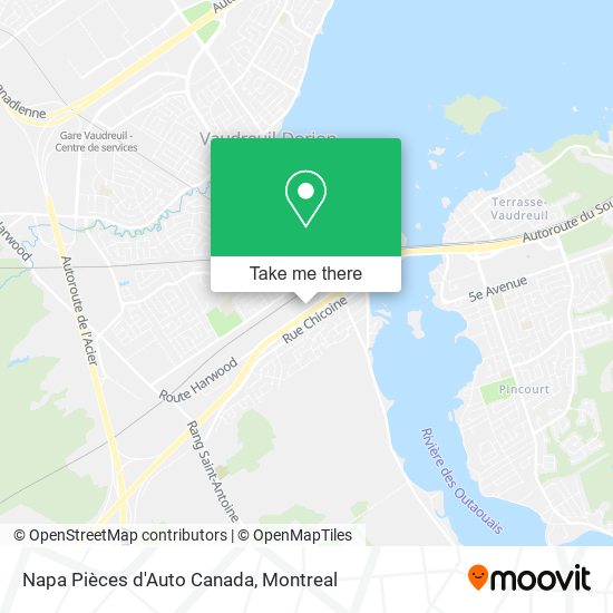 Napa Pièces d'Auto Canada map