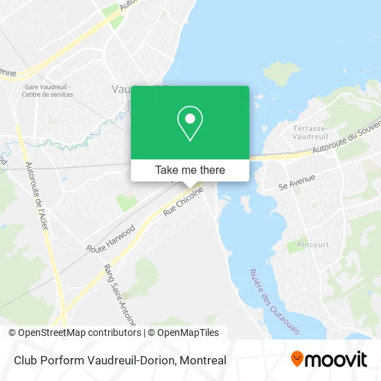 Club Porform Vaudreuil-Dorion map