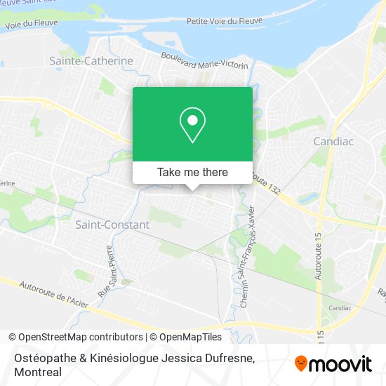 Ostéopathe & Kinésiologue Jessica Dufresne map