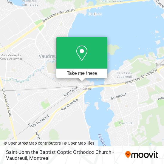 Saint-John the Baptist Coptic Orthodox Church - Vaudreuil map