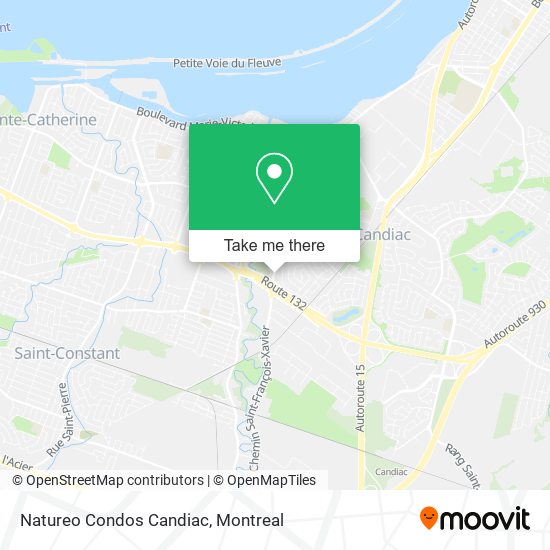 Natureo Condos Candiac map