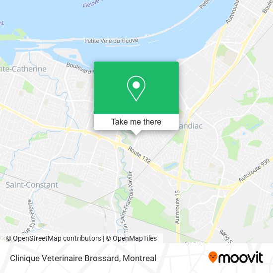Clinique Veterinaire Brossard map