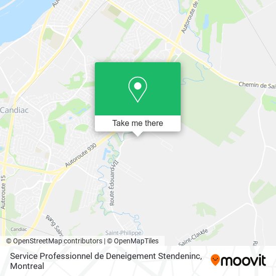 Service Professionnel de Deneigement Stendeninc map