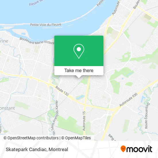 Skatepark Candiac map