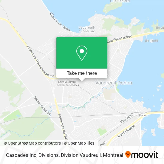 Cascades Inc, Divisions, Division Vaudreuil map
