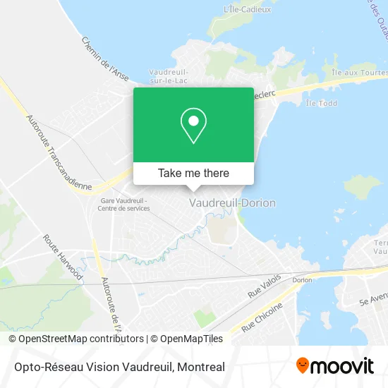 Opto-Réseau Vision Vaudreuil map