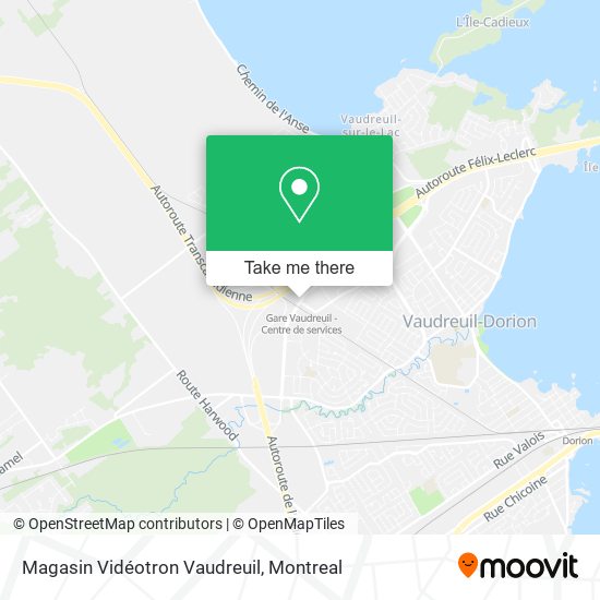Magasin Vidéotron Vaudreuil map