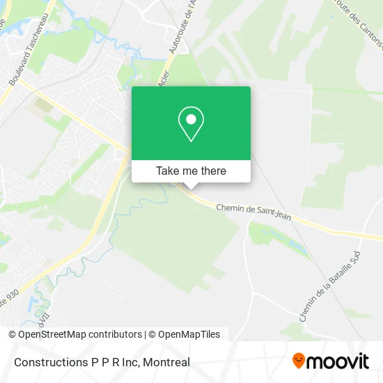 Constructions P P R Inc map