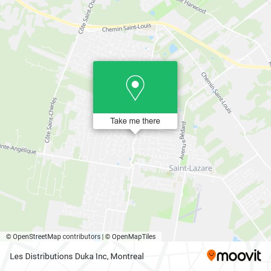 Les Distributions Duka Inc map