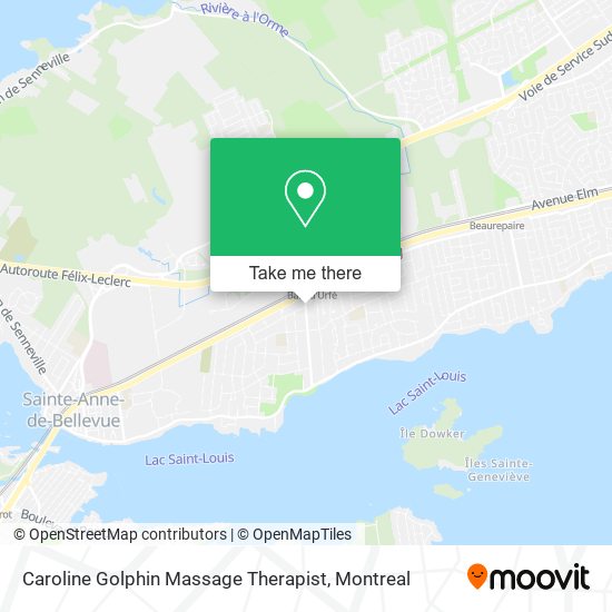 Caroline Golphin Massage Therapist map
