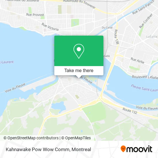 Kahnawake Pow Wow Comm map