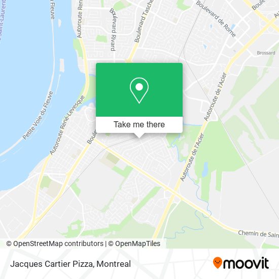 Jacques Cartier Pizza map