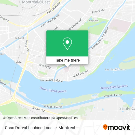 Csss Dorval-Lachine-Lasalle map