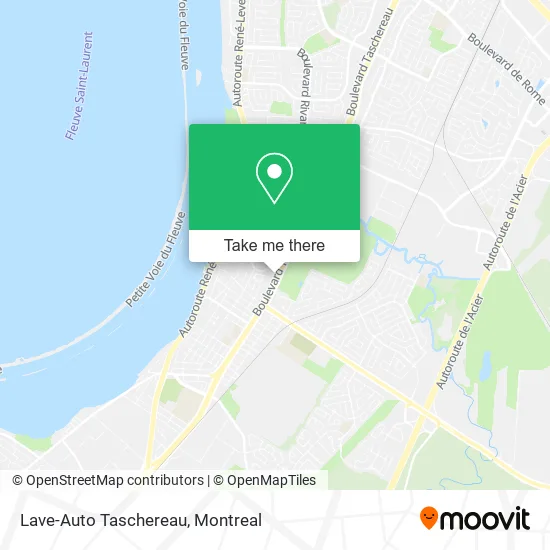 Lave-Auto Taschereau map
