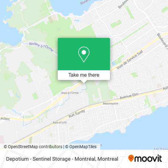 Depotium - Sentinel Storage - Montréal map