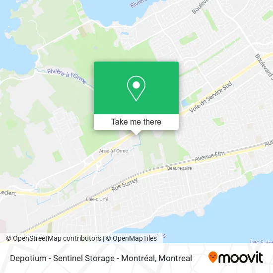 Depotium - Sentinel Storage - Montréal map