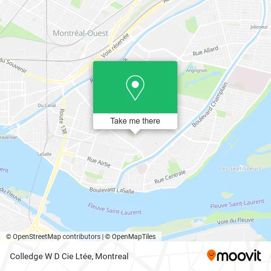 Colledge W D Cie Ltée map