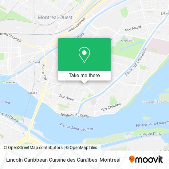 Lincoln Caribbean Cuisine des Caraïbes map