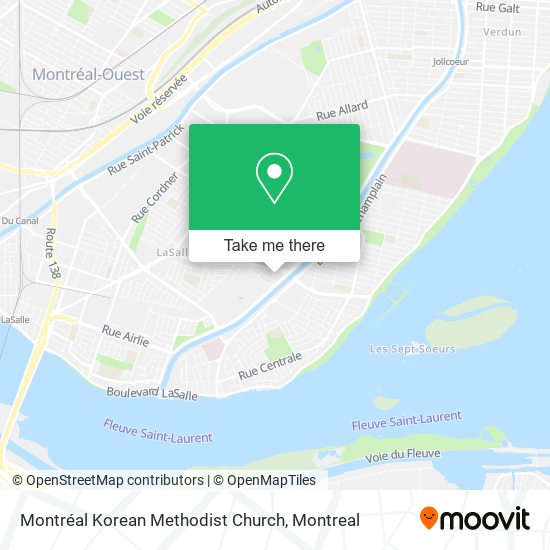 Montréal Korean Methodist Church map