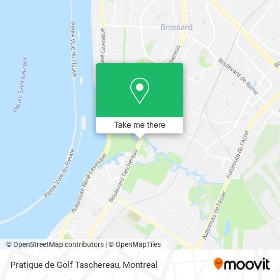 Pratique de Golf Taschereau map