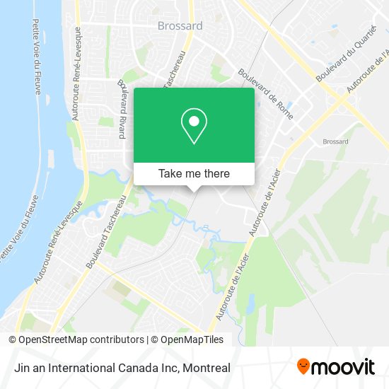 Jin an International Canada Inc map