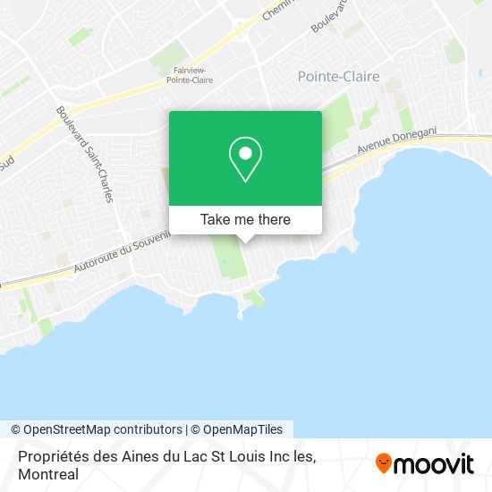 Propriétés des Aines du Lac St Louis Inc les map