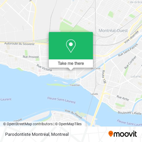 Parodontiste Montréal map