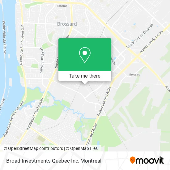 Broad Investments Quebec Inc map