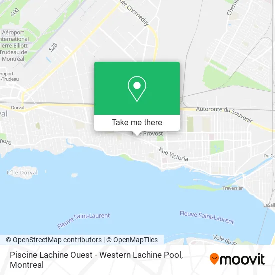 Piscine Lachine Ouest - Western Lachine Pool map