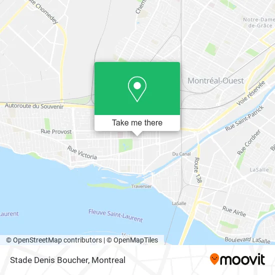 Stade Denis Boucher map