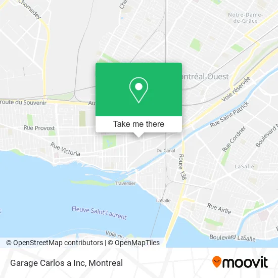 Garage Carlos a Inc map